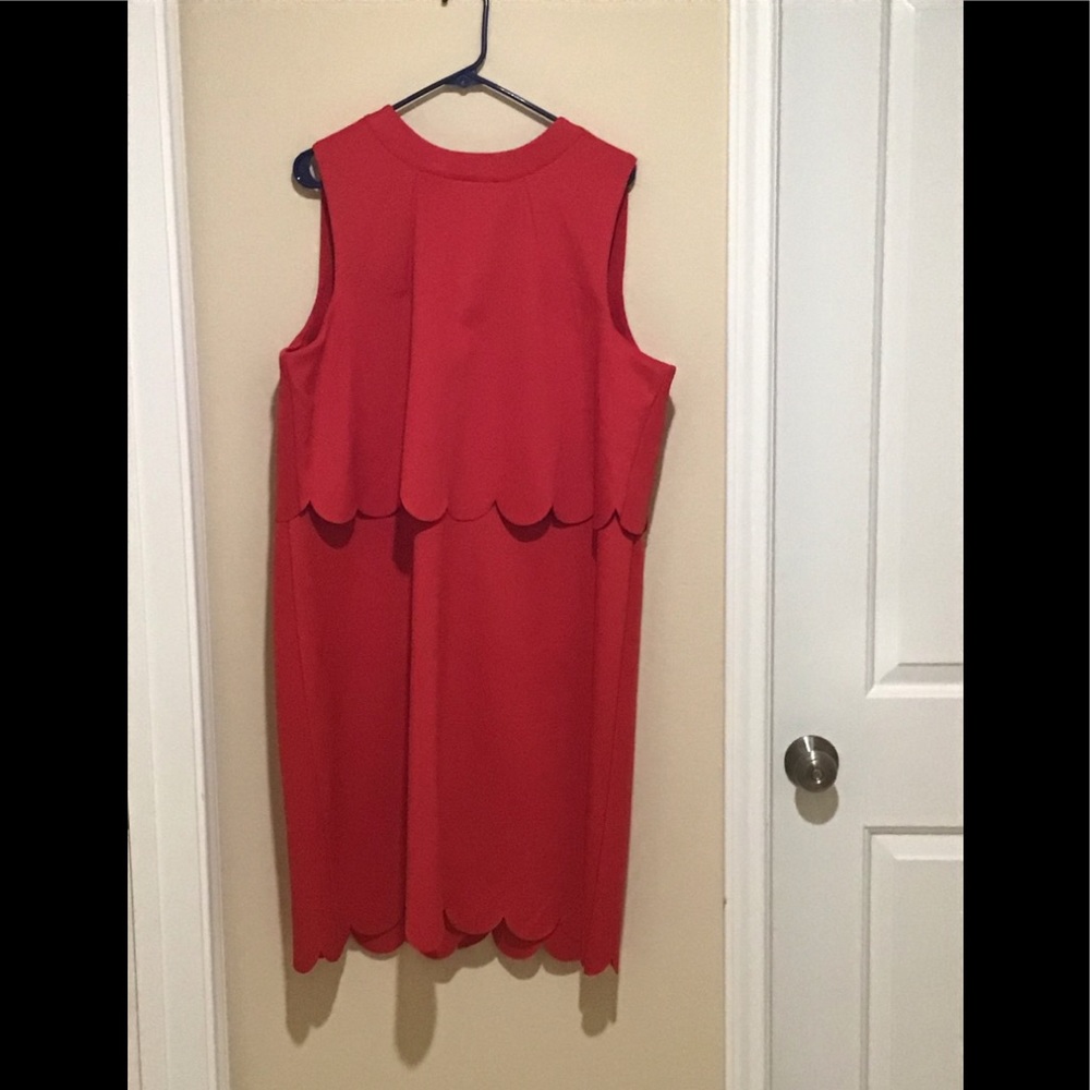 ELOQUII RED SCALLOPED DRESS SIZE 20
